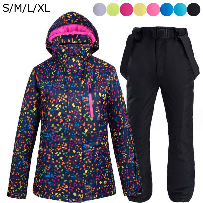 新作セール韓国風 スノーボードウェア 可愛い ボードウェア スノーウェア 2点セット スノボー レディーススキーウェア スノボウェア 上下セット スキーウェア 大きいサイズ ジャケット パンツ 防寒