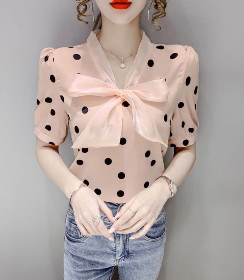 デート モテアイテム シャツ ブラウス 半袖 シフォン リボン 可愛い きれいめ 上品 おしゃれ かっこいい 可愛い ラブリー キュート ガーリー クール モード系 セクシー エレガント