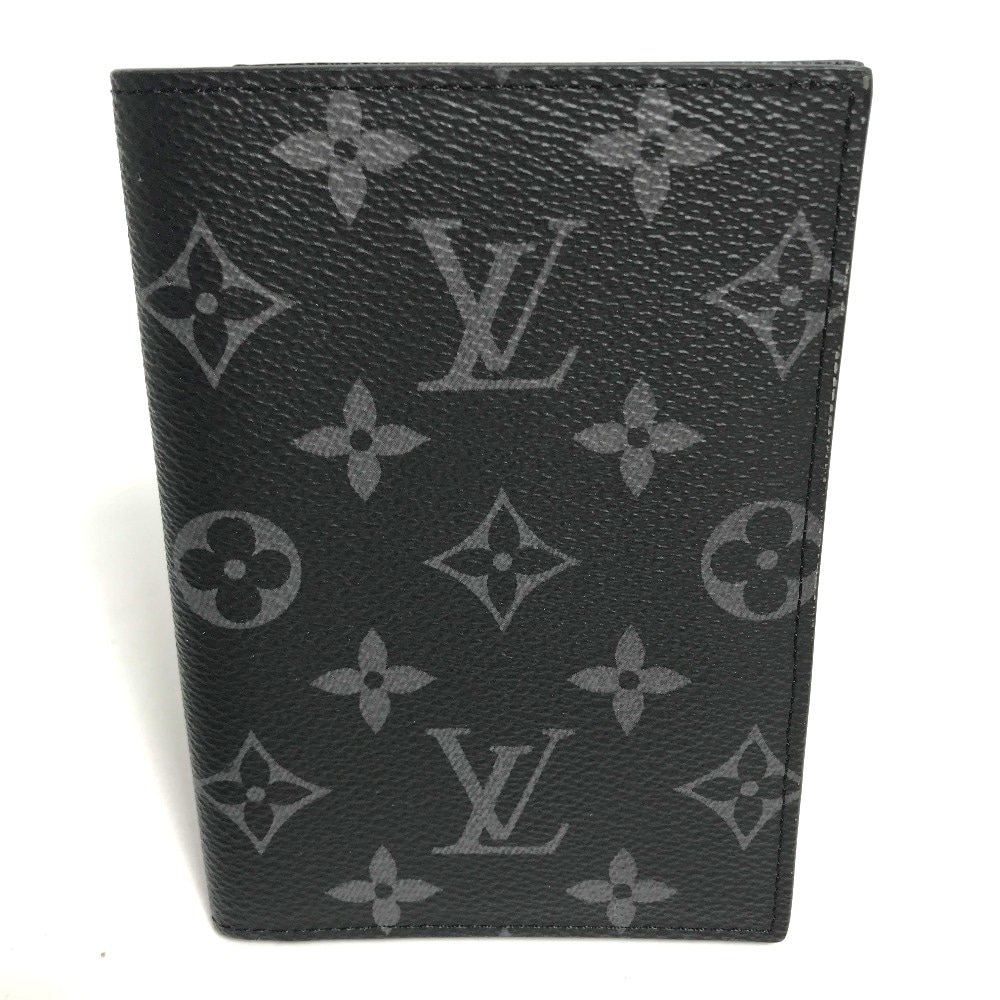 Louis Vuittonパスポートケース M64501 クーヴェルテュールパスポール NM モノグラムエクリプス トラベルグッズ モノグラムエクリプスキャンバス ブラック