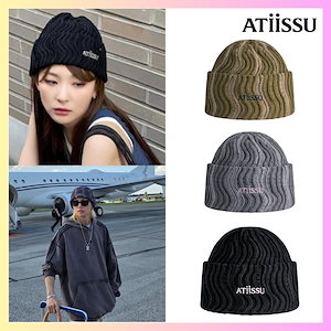 韓国 atiissu ニット帽 ビーニー ブラック ジェントルモンスター 韓国 atiissu ニット帽 ビーニー ブラック ジェントルモンスター