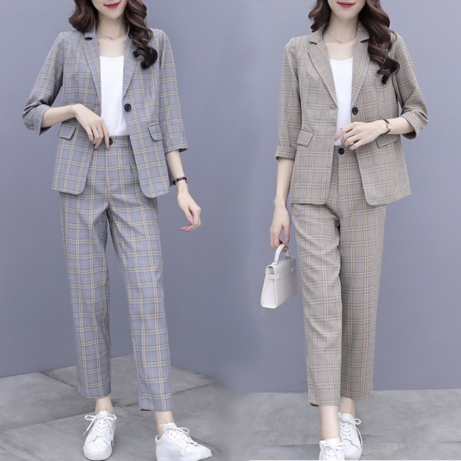 アウター ボトムス セットアップ ジャケット ブレザー ブレザージャケット テーラードジャケット パンツ ズボン ストレートパンツ クロップドパンツ スーツ アンクル丈 9分丈 Vネック 襟付き