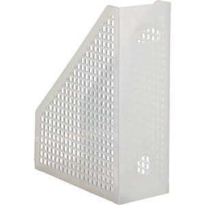 （まとめ）TANOSEE メッシュボックス A4タテ 背幅103mm クリア 1個 [x15セット]