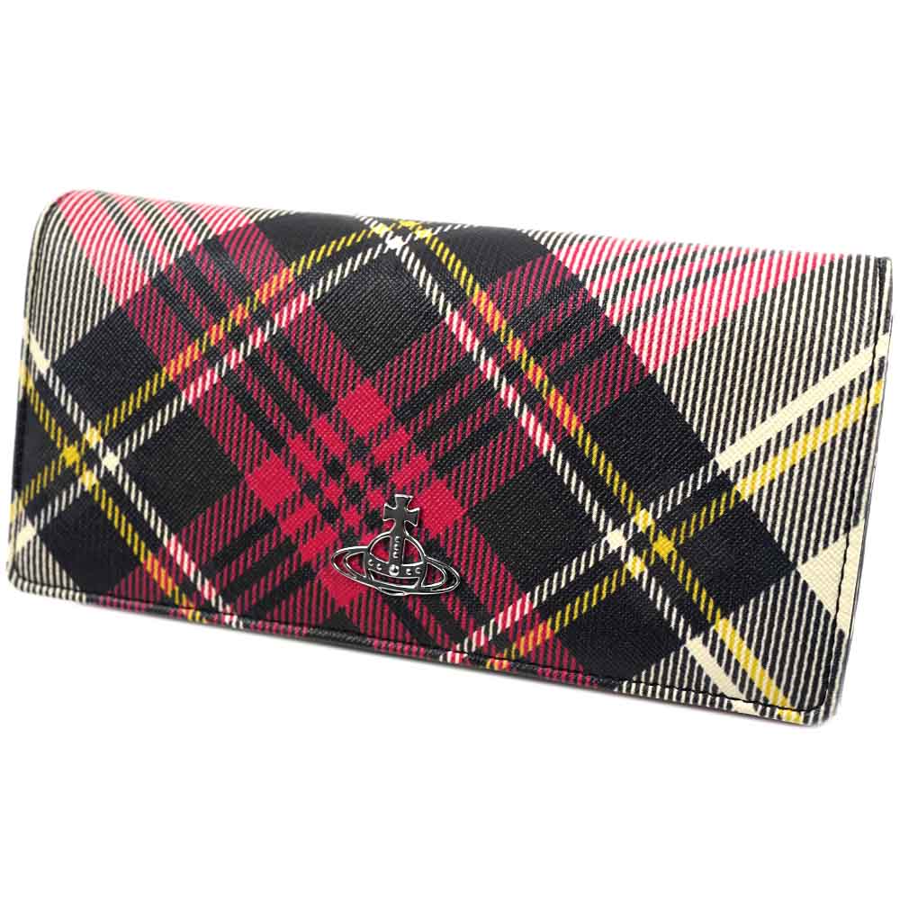 [訳ありアウトレット] ヴィヴィアン ウエストウッド 長財布 レディース チェック柄 マルチカラー Vivienne Westwood 51060025-S0012-O101