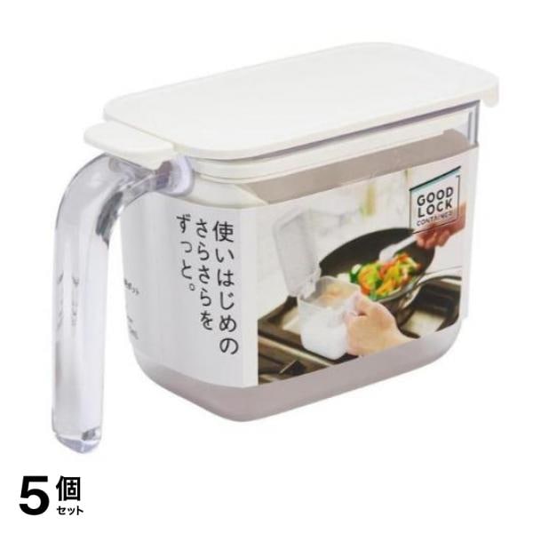 マーナ 調味料ポット ホワイト 370mL (K-736W) 5個セット