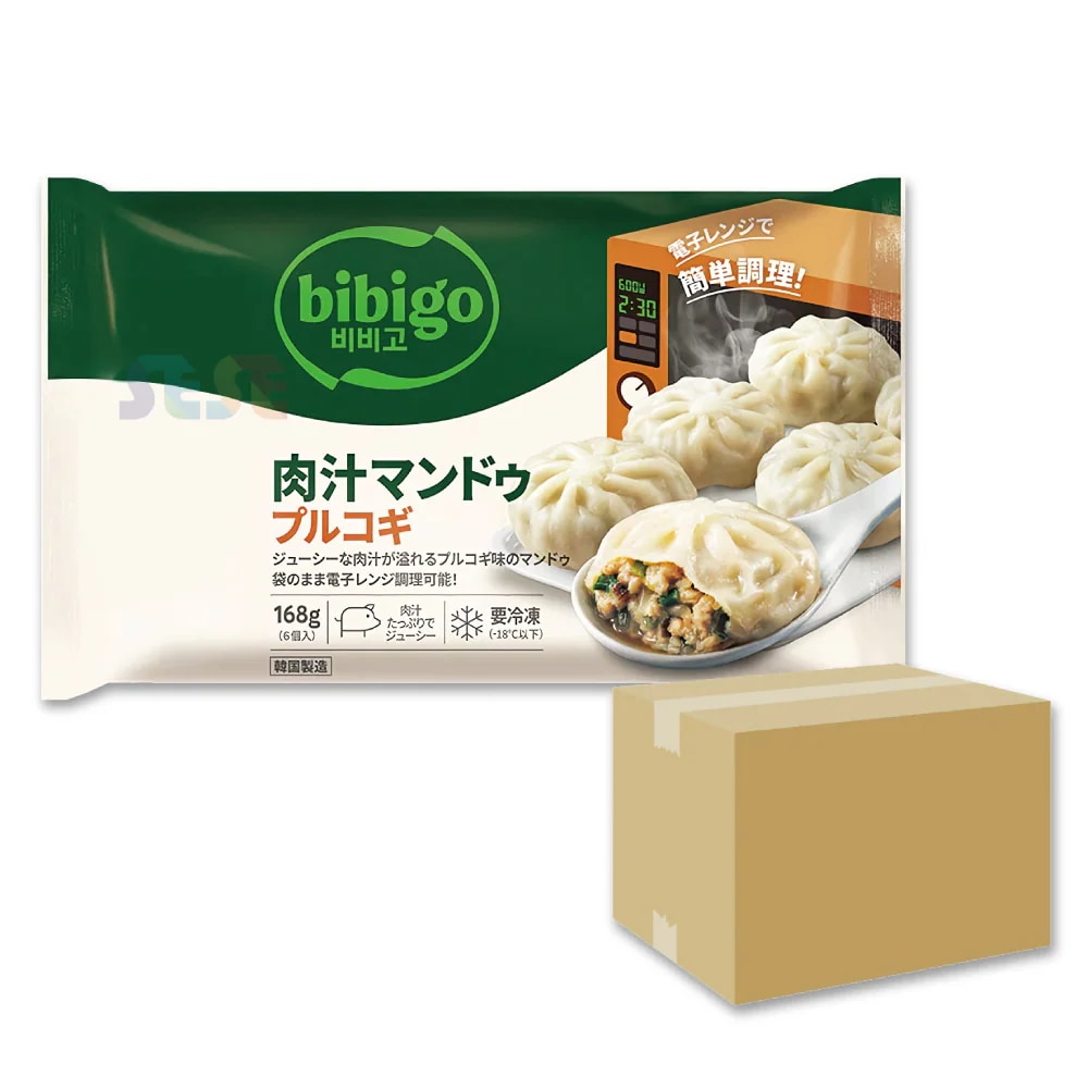 bibigo 肉汁マンドゥ プルコギ 168g 24個セット / 冷凍 韓国 王餃子 ビビゴ 手軽