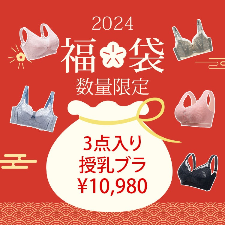 福袋 2024 福袋 レディース【授乳ブラ】3点入り 2024新春福袋【S,M,L,2L,3L,4L】数量限定
