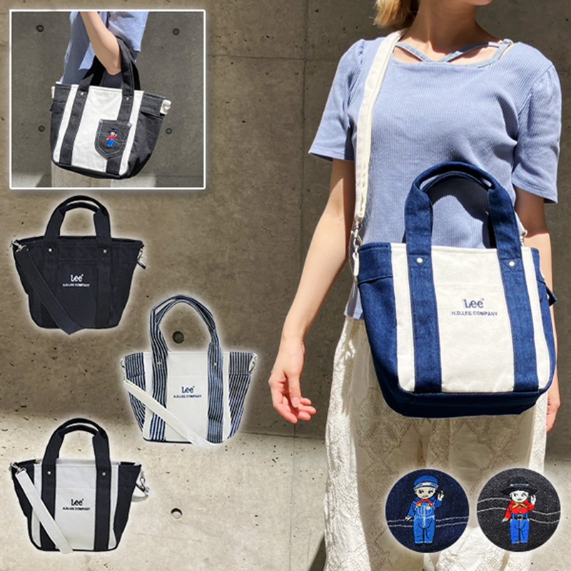 2WAY トートバッグ ショルダーバッグ デニム 手提げバッグ 斜め掛け ショルダートート レディース ブラック ネイビー ホワイト