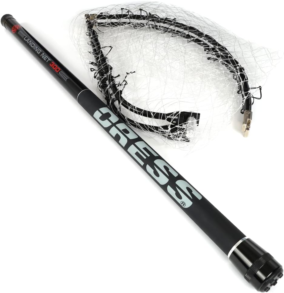 ランディングネット300 500 600 釣り 釣り具 タモ 玉網 セット 玉の柄 伸縮 コンパクト カーボン ストリンガー 3m 5m 6m 堀 船 ステルスブラック