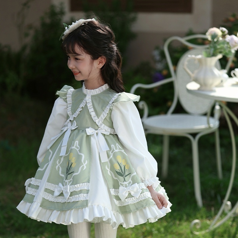 子供服5春子供服子供ロリータロリータスカート女の子ベビー刺繍プリンセススカート