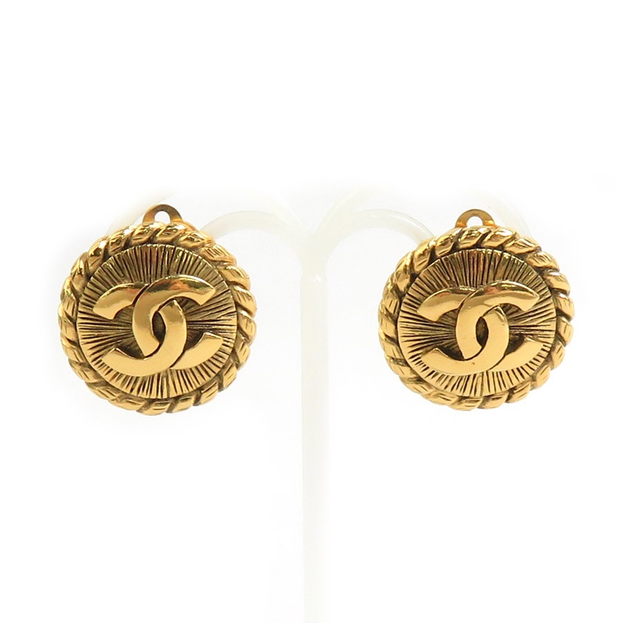 シャネル CHANEL イヤリング ココマーク メタル ゴールド レディース e60960a