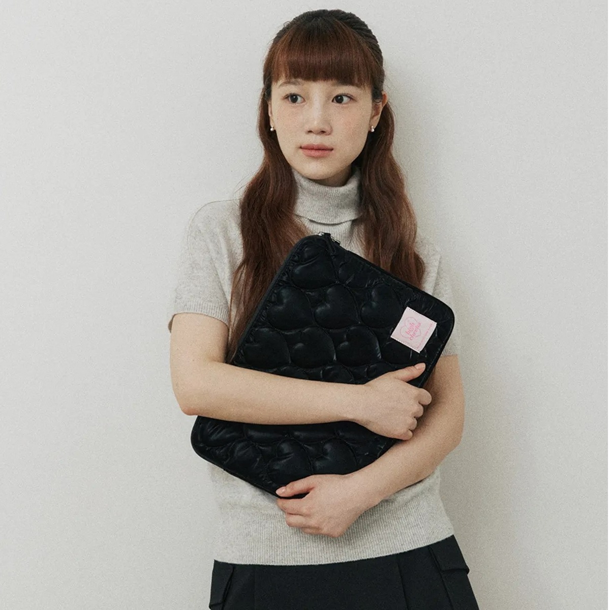 【HIGH CHEEKS】 ハートキルティング ノートパソコンケース 13inch/15inch タブレットケース ふんわりパディングケース 5色展開「正規品」