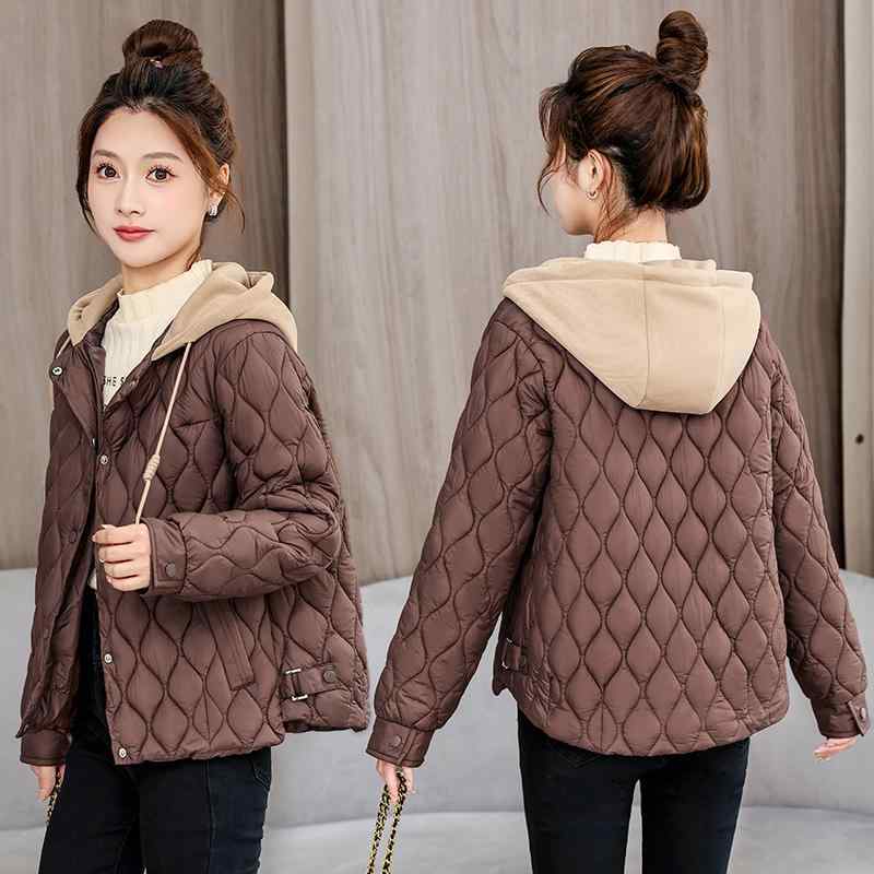 秋服 レディース ファッション オシャレ カワイイ シンプル 大人カワイイ 大きいサイズ 冬 キルティング ジャケット スリム 秋 スタイル 薄手 ジャケット 綿 コート