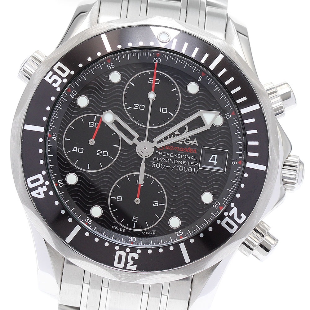 オメガ OMEGA 213.30.42.40.01.001 シーマスター プロダイバーズ 300M クロノグラフ デイト クロノグラフ 自動巻き メンズ 美品 _893496【中古】
