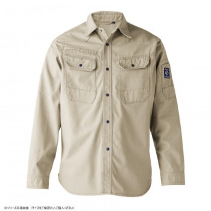 イーブンリバー フレイムレジスタントシャツ サンドカラー(03) サイズ:5L SR7006