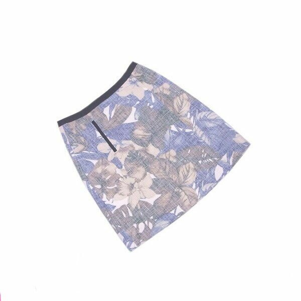 スカート フレアーシルエット リゾートフラワー 38サイズ ブルー ベージュ系 中古 9,260円