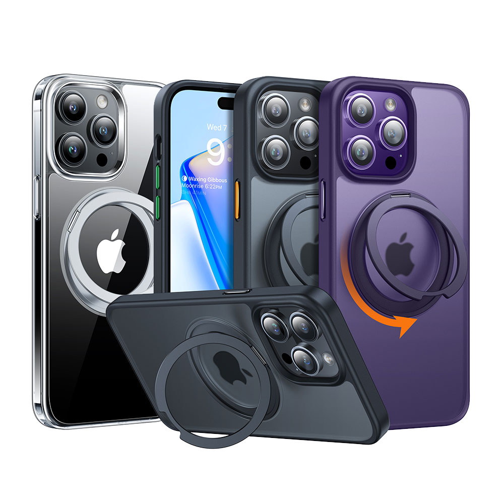 【ガラスフィルム同梱】 UPRO Ostand Pro Case iPhone14/13 14pro 14promax 半透明 耐衝撃 保護 画面保護ガラス 液晶保護 米軍MIL