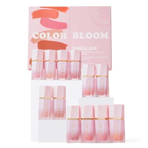 【SHEGLAM】 Color Bloom シマー & マットコレクション リキッドチーク ビューティー ツヤ肌 12本 12pcs/set SH0052-8166