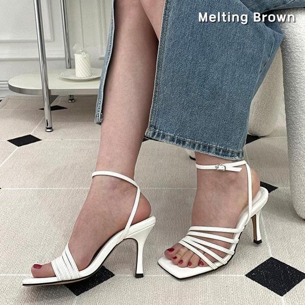 女性ストラップサンダルヒールスリングバックシューズ k24