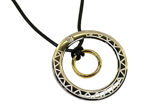 0504 CIONDOLO １POINT DIAMOND DOUBLE RINGS