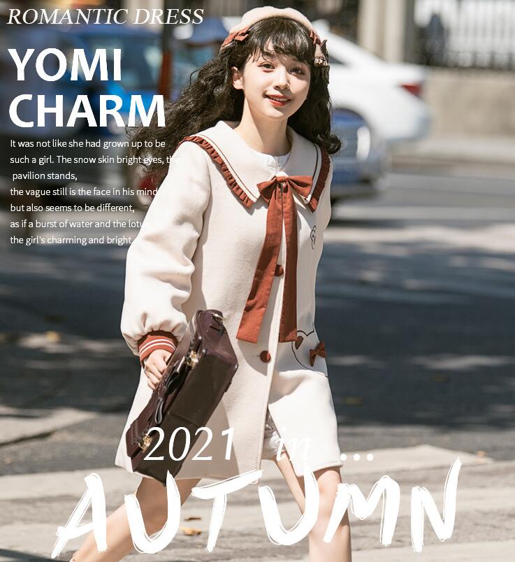 可愛いロリータ服 ダッフルコート 熊の耳 ミドル丈 コート レディースダッフルコート 春服 秋服 冬服 ロリータ風コート アウター 女子高校生 通学 春秋冬 アウター ジャケット ベージュ