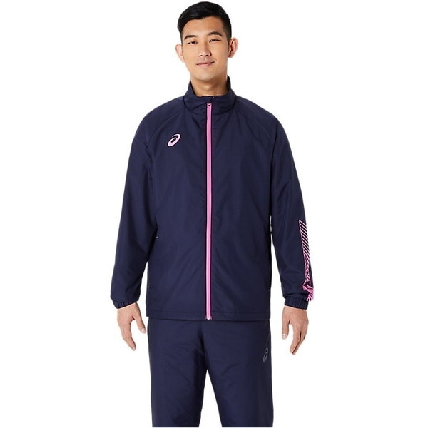 裏トリコットウインドブレーカージャケット ミッドナイト×ホットピンク MDN/ホットピンク 401 2031E745 XL