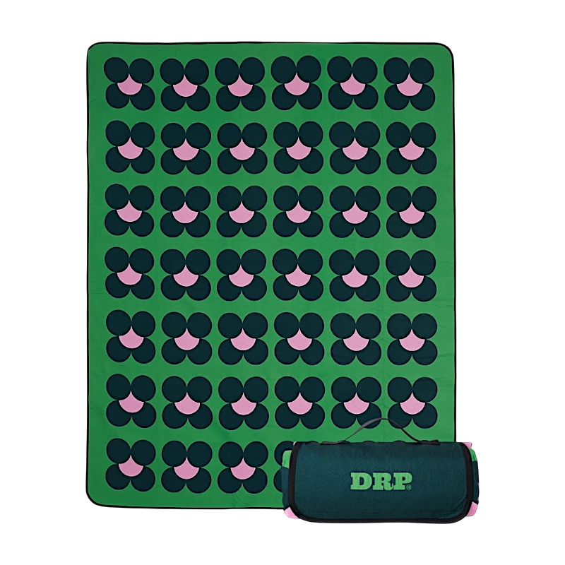 ピクニックマット MEMORY FLOWER GREEN_190x155cm キュートマット カラフルマット ポップカラー 春ピクニック 韓国雑貨 韓国トレンド K雑貨