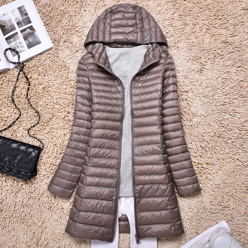 目玉商品 超人気 ダウンジャケット レディース ブルゾン ライトダウン スタンドカラー 軽量 暖かい 防寒 ダウン ロング丈