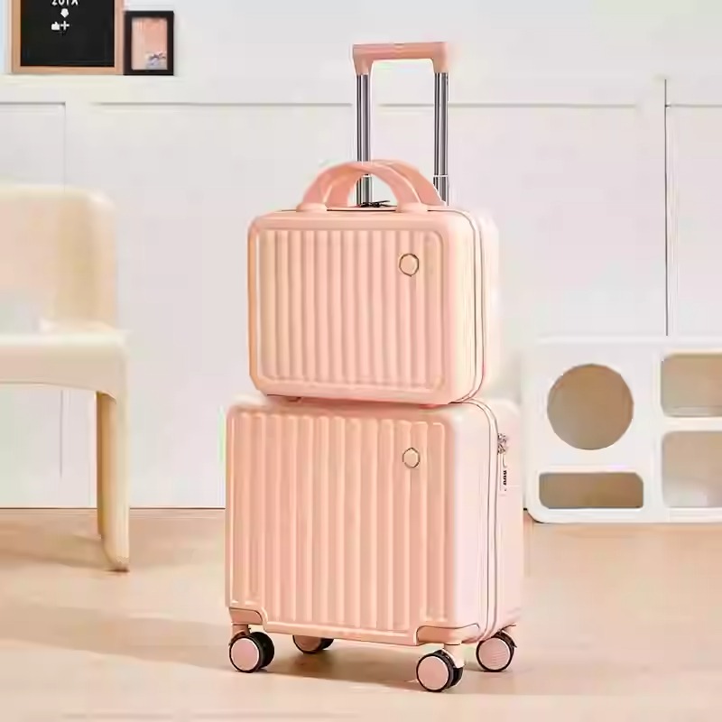 2点セットスーツケース18寸搭乗可能旅行レバーボックス暗号トランク子男です携帯スタンド+カップホルダー付きです