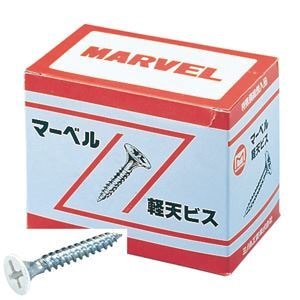 （まとめ）軽天ビス/ネジ [白頭25mm/1000本入x2セット] マーベル K-25C