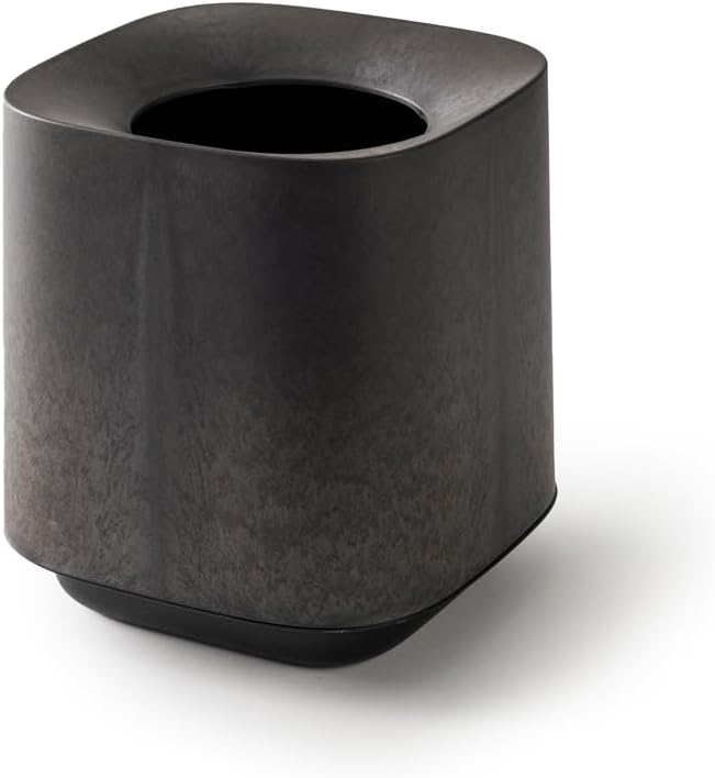 ONOM 国産 杉 使用 ゴミ箱 6L 取り換え簡単 袋を隠せる フタなし 日本製 持ち運び簡単 おしゃれ かっこいい かわいい キッチン リビング に 小さい 分別 複数使い スクエア 杉皮入り ウ