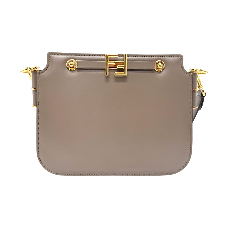フェンディ FENDI ショルダーバッグ タッチ スモール レザー グレージュ ゴールド レディース 8BT349-AHK2 z2919