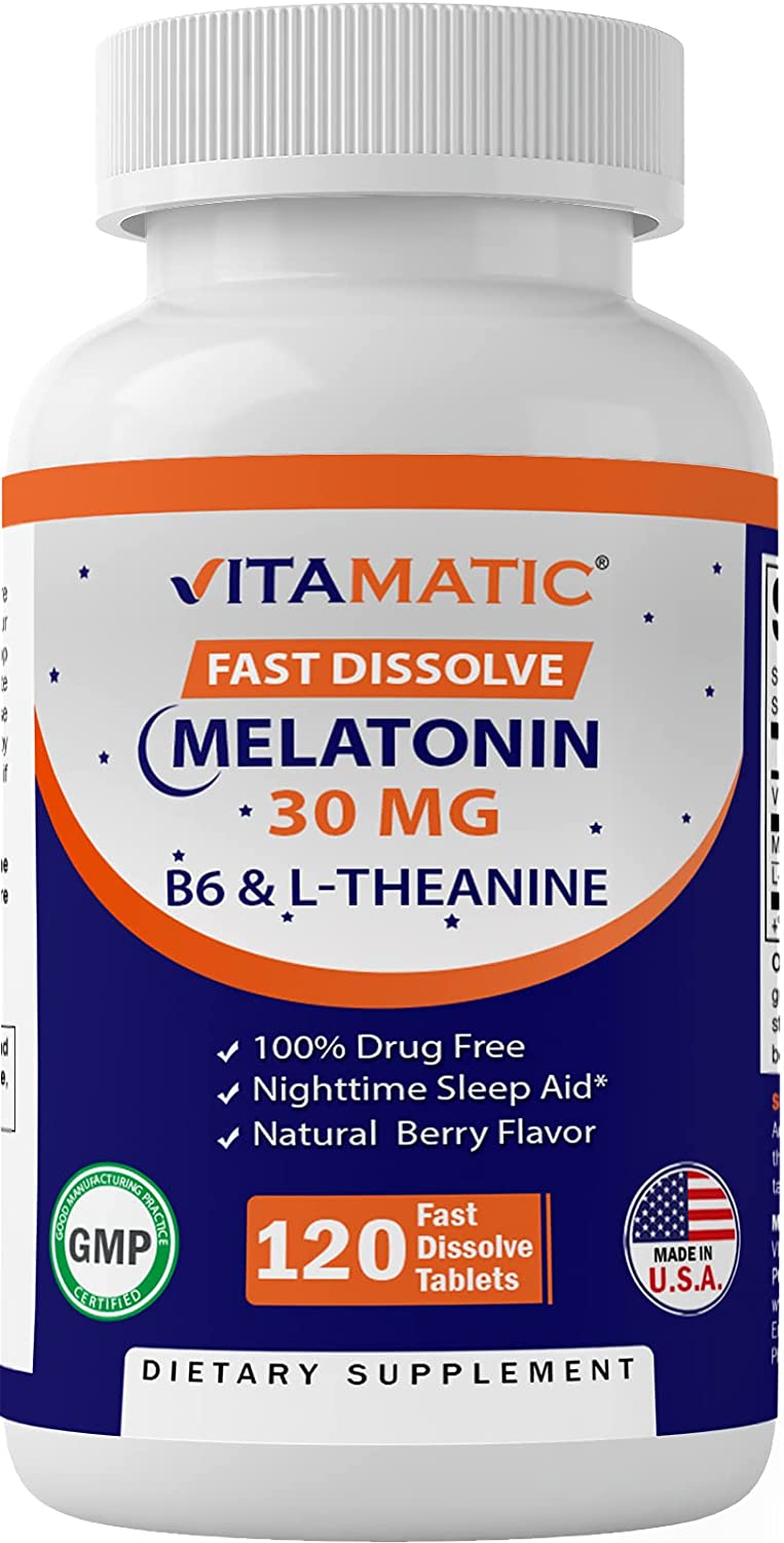 NatrolVitamatic Sleep Aid 30mg 120錠 早く効く ベリー味　＋ビタミンB6