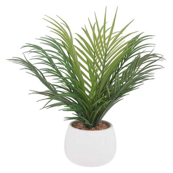 フェイクグリーン ヤシ セラミックポット