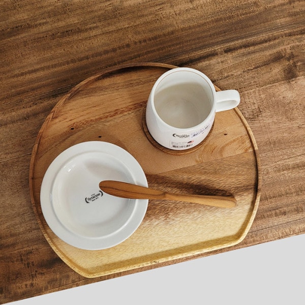 ネオホームズ シグネチャー 弦月盆 大 / ウォルナット 原木トレー