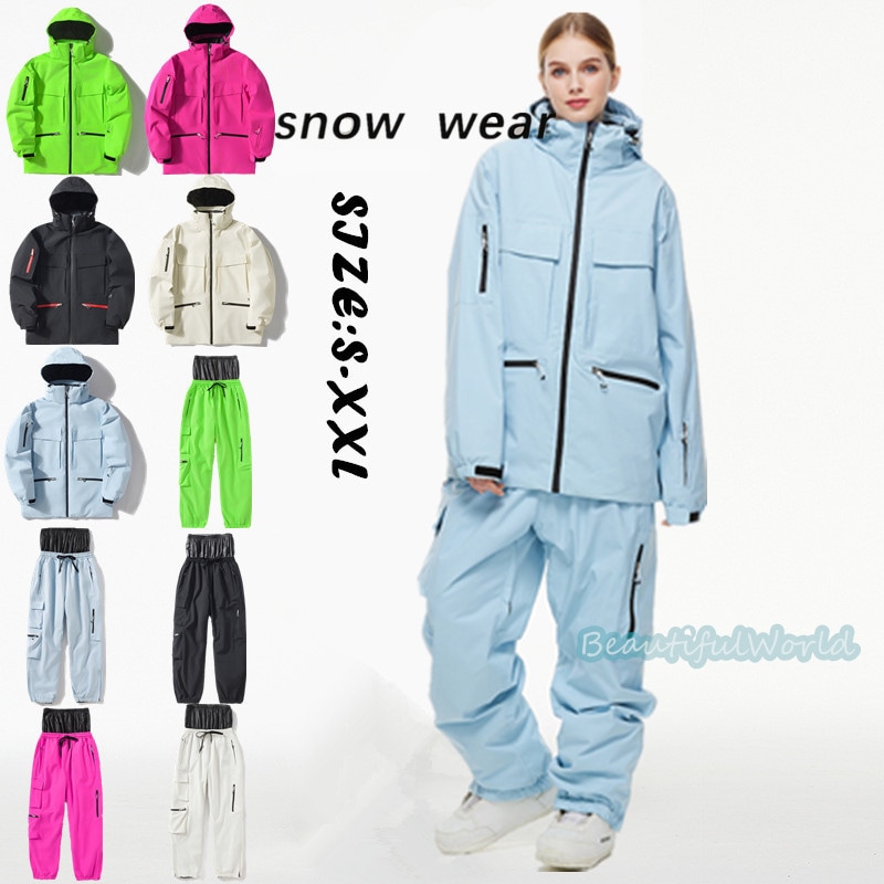 スノーボードウェア 上下 スキーウェア 上下セット メンズ レディース スノボウェア ジャケット パンツ 男女兼用 スノーウェア 撥水 防風 保温 雪遊び