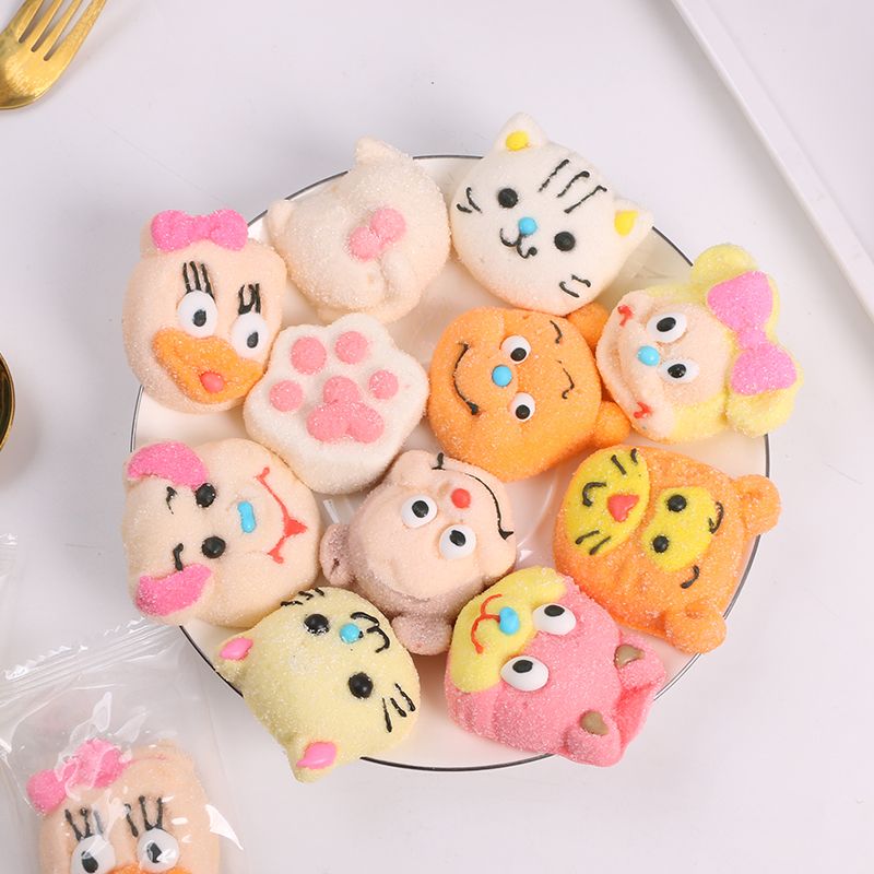 100/200/300Pcs 漫画動物フルーツ味マシュマロ 100 個個別包装 Diy 子供用スナックキャンディ 4,797円