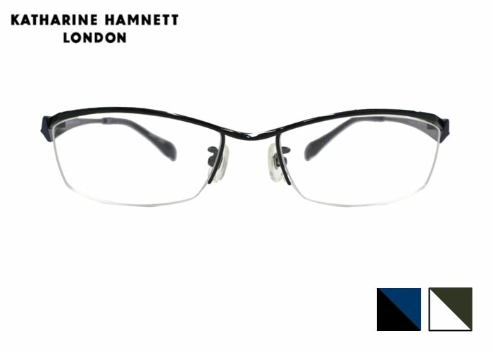 メガネ kh9122 チタン 日本製 スクエア ハーフリム ナイロール メンズ レディース