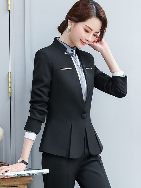 秋服スチュワーデスキャーツ女性ファッションストスーツスーツ女性スーツホテルフロントスーツ