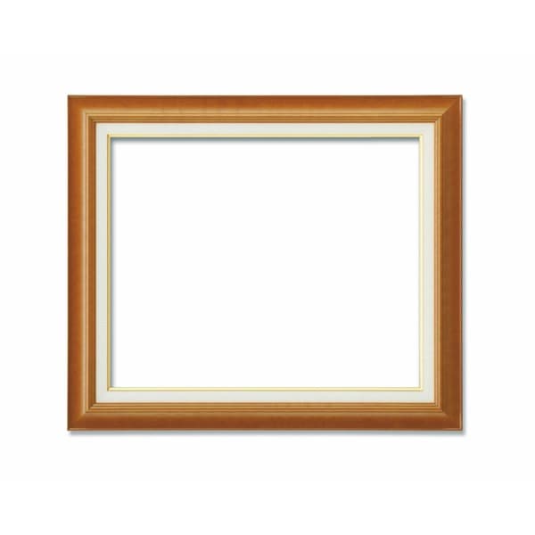 ( Pサイズ額 ) 油絵額 キャンバス額 木製 茶色 P15号 652×500mm チーク 油額 油絵額 額 額縁 フレーム 簡単装着 工具不要