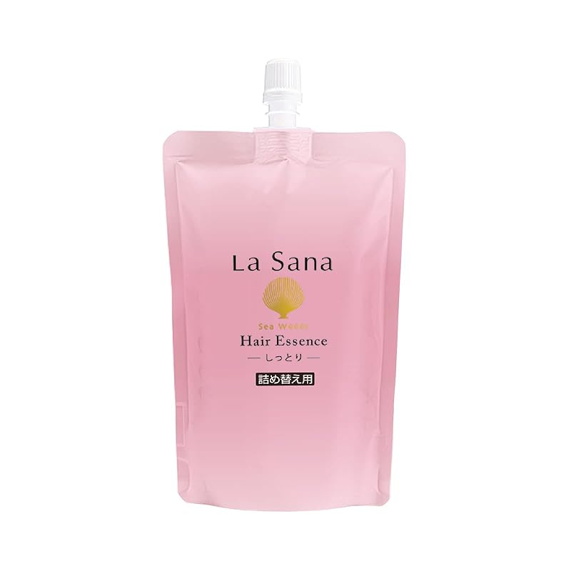 ラサーナ (La Sana) 海藻 ヘア エッセンス しっとり 詰め替え用 (140ml / 無香料) ヘアオイル 洗い流さないトリートメント/ラサーナヘアエッセンス