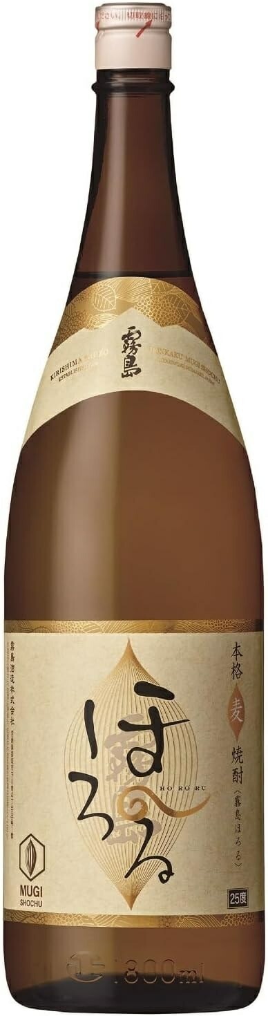 【送料無料】霧島酒造 麦焼酎 霧島ほろる 25度 1800ml 1.8L×1ケース/6本