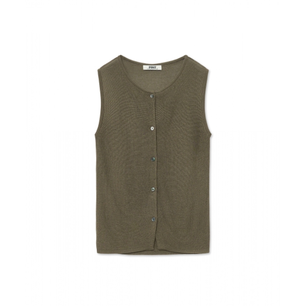 ザサタデーイブニングポストハイゲージニットベスト_カーキ