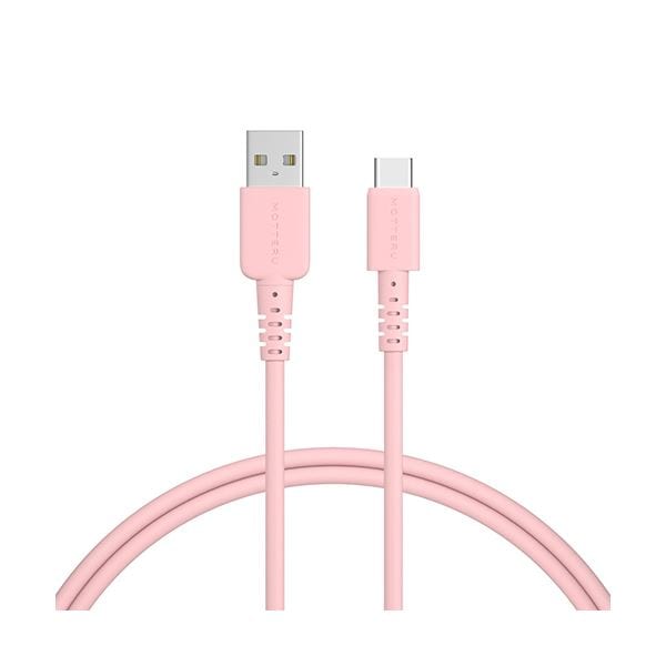 （まとめ） オウルテックMOTTERU A to C シリコンケーブル シェルピンク 1m MOT-SCBACG100-PK 1本 [x3セット]