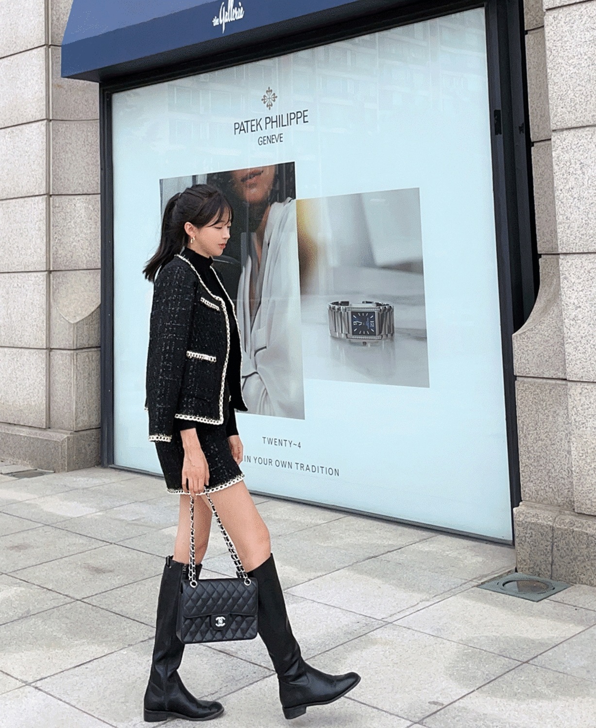 (お呼ばれスタイル/デートスタイルおすすめ) ツイード パール ジャケット ミニスカート ツーピースセット