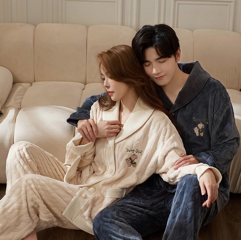 暖かい部屋着 裹起毛 メンズ パジャマ 高級感 ルームウェアもこもこパジャマパジャマ レディース冬いパジャマレディース フランネル