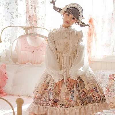 二次元 ロリータスカートopキュートロリータ 絵夢 森 シリーズ jsk 洋服