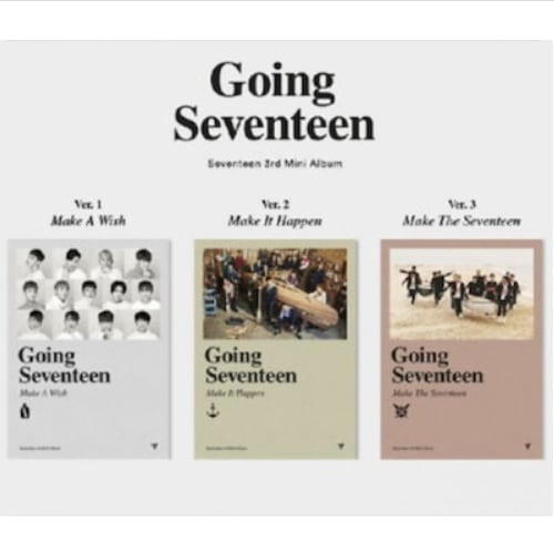 SEVENTEEN ミニ 3集 Going Seventeen / Wish + Happen + Seventeen 3種 セット