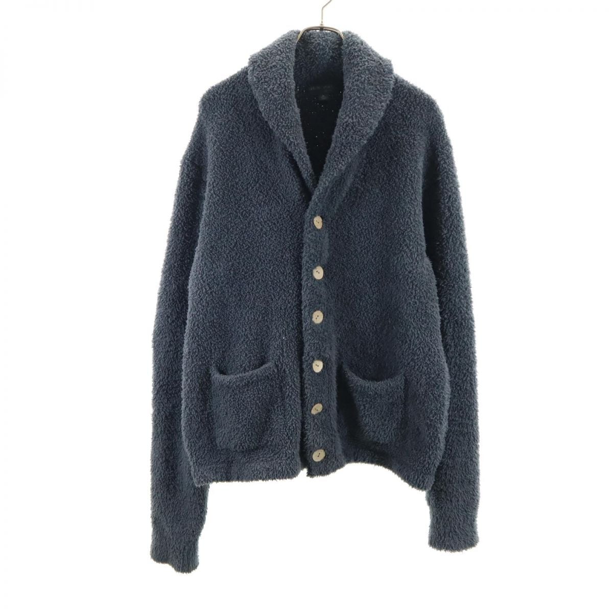 長袖 ふわもこ ルームウェア XL チャコールグレー カーディガン メンズ