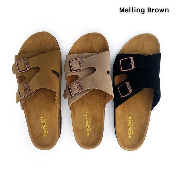 男女兼用 カジュアル バックル スリッパ 2cm