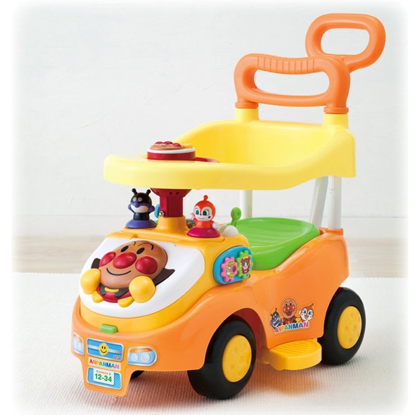 アガツマ アンパンマン よくばりビジーカー 押し棒＋ガード付き それいけ！　アンパンマン APヨクバリビジーカーオシボウカ